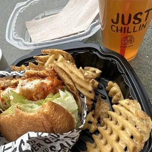 Spicy chicken sandwich combo