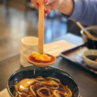 Udon with lava egg