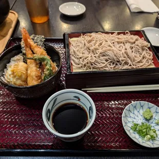 Small tempura bowl + cold soba combo ($18.99)