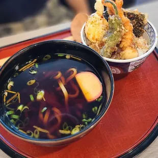 Small Tempura Bowl and Udon Combo