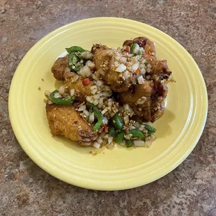 Salt and pepper chicken wings