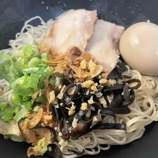 Tonkotsu Black Rich Ramen to go. This is prior to adding the broth.