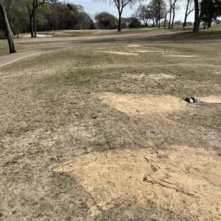 Cart path only and course was bone dry