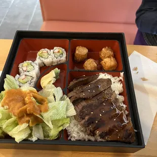 Steak bento box