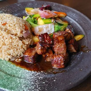 a plate of food on a table