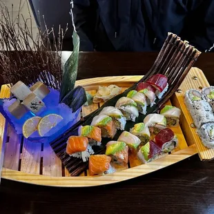 sashimi, sushi, sushi and sashimi, food