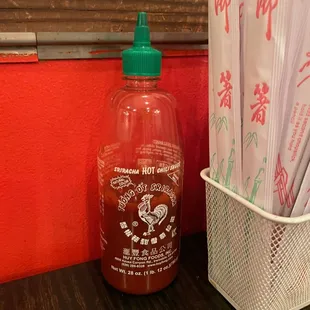 Sriracha sauce at a ramen place??? A red flag immediate went up when I saw this. The Asian people who own this place are *not* Japanese.