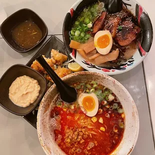 Tonkotsu and spicy miso ramen