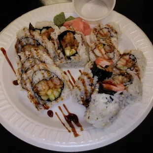 Yummy roll and shrimp roll