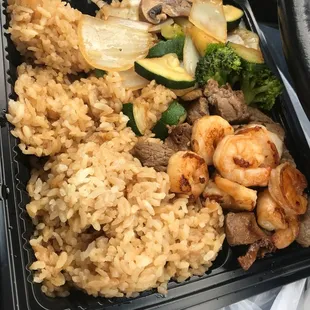 Hibachi Steak and Shrimp $13