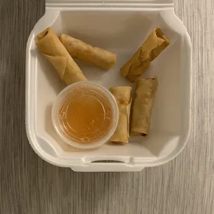 All 5 together isn't even the size of 1 egg roll. Not worth $3.25.