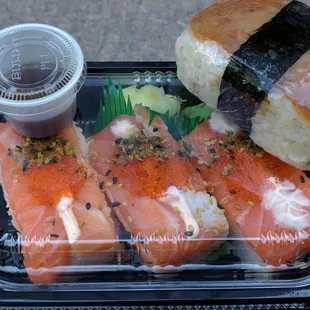 sashimi, sushi, sushi and sashimi, food