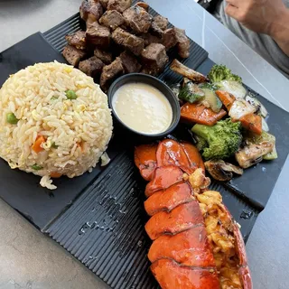 NY Strip Steak and Lobster Hibachi