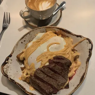 Loaded bowl with steak