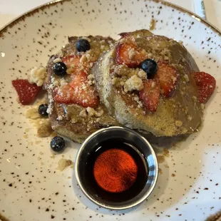 a plate of food on a table