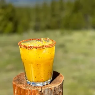 a glass of orange juice