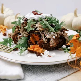 a plate of food on a table