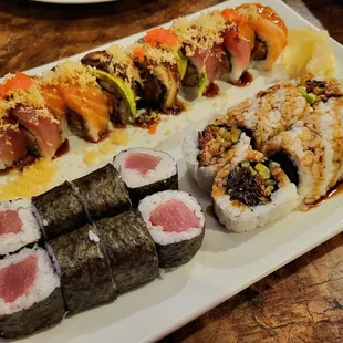 a variety of sushi