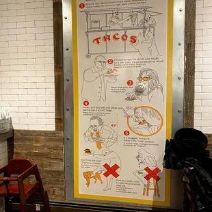 instructions for eating a taco