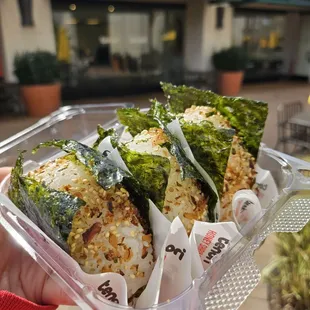 3 onigiri combo $11
