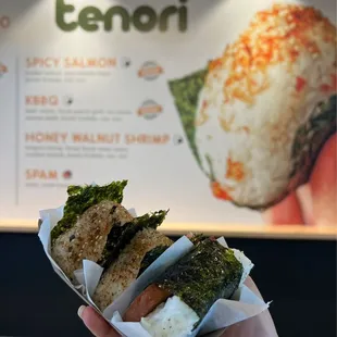 Spicy salon, honey walnut shrimp and spam!