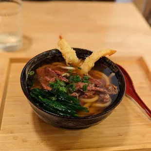 ebi niku udon ($18)