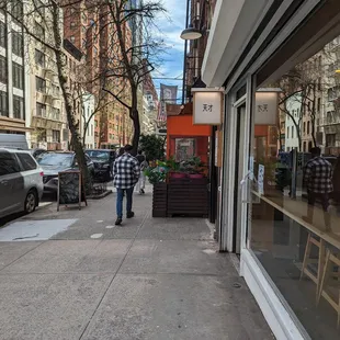 outside