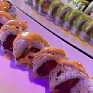 Spicy Tuna and South Beach Roll
