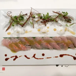 A la carte: carpaccio, Kinmedai Alfondino