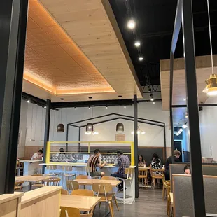 the inside of a restaurant