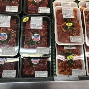 Marinated meats ready for grilling