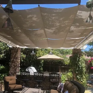 The perfect amount of light can come through these roman shades.