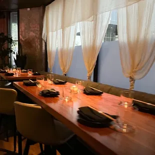 Cozy dining experience