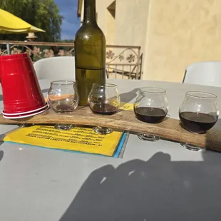 The 2nd half of the reserve tasting flight.