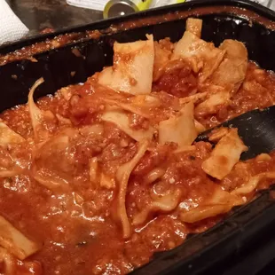 a close up of a casserole dish