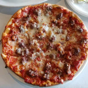 All you can eat pizza is small, but tasty!