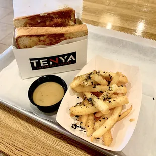 Curry Chicken Katsu Sando + TENYA Fries w/ Furikake + TENYA Mayo