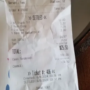 Receipt
