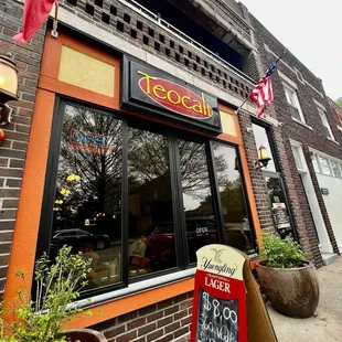 the front of the restaurant