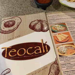 a menu for a mexican restaurant