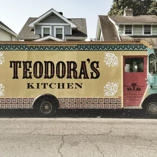 a colorful food truck