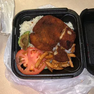 a meal in a plastic container