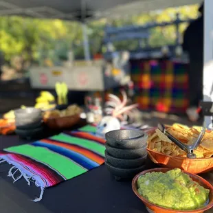 a table full of food