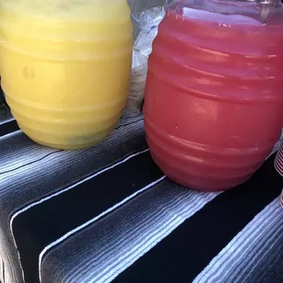 Yummy watermelon and pina aqua fresca.