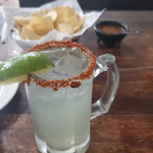 Margarita on the rocks with tajin