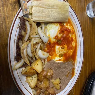 Fajita breakfast plate