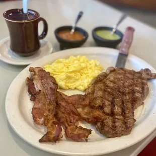 Steak, eggs &amp; bacon!