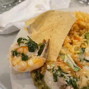 As you can see the tortilla chip is bigger than the JUMBO size shrimp I was served.