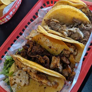 Tacos on corn tortillas