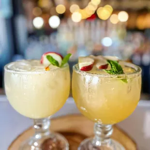 Apple Cider and Smoky Pear Margaritas